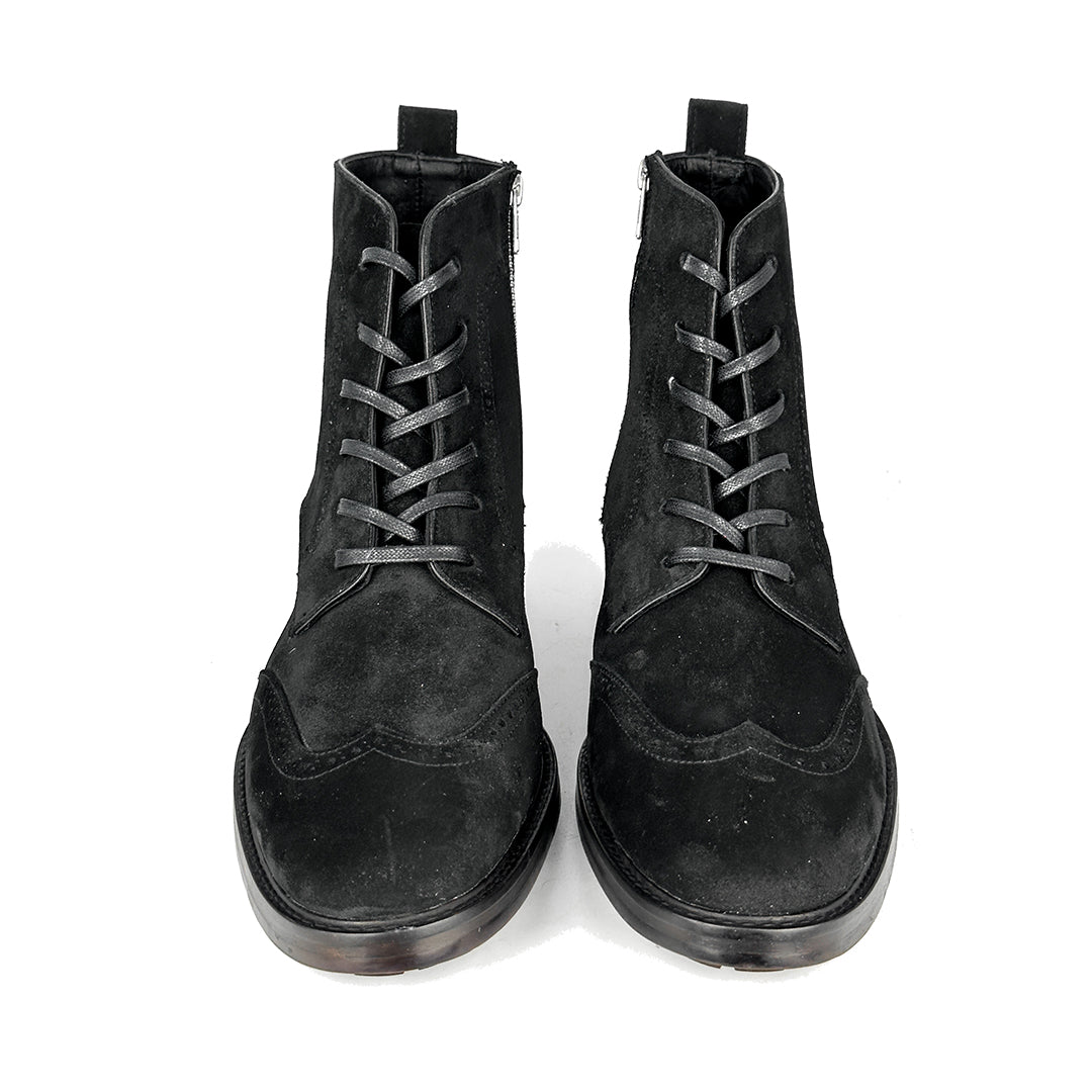 BLACK SUEDE PETER BOOTS
