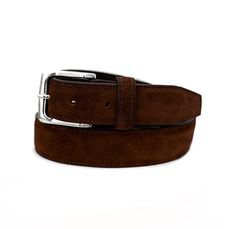 DARK BROWN SUEDE BELT