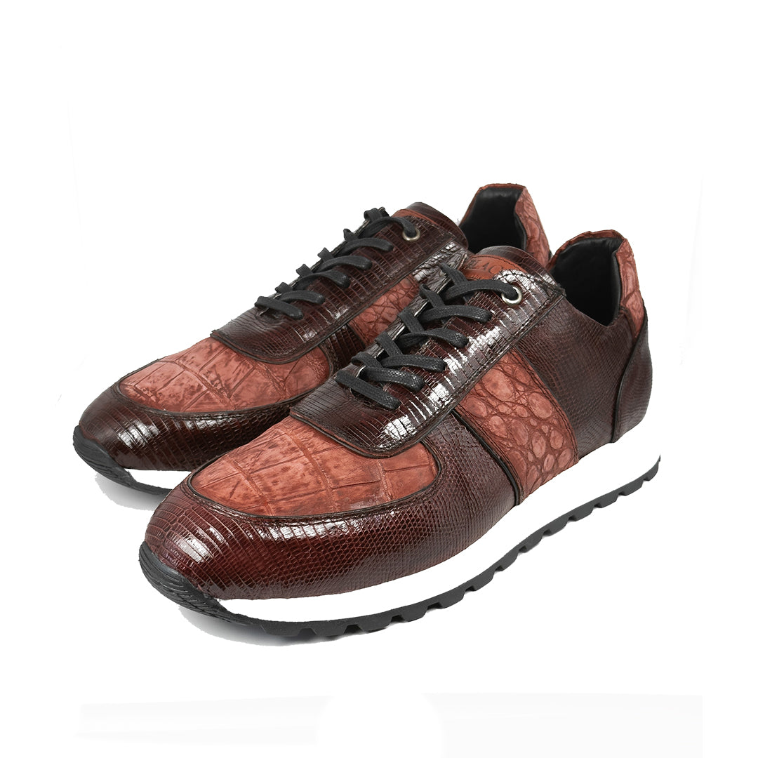 RED ENZO SNEAKER (Lizard & Crocodile)