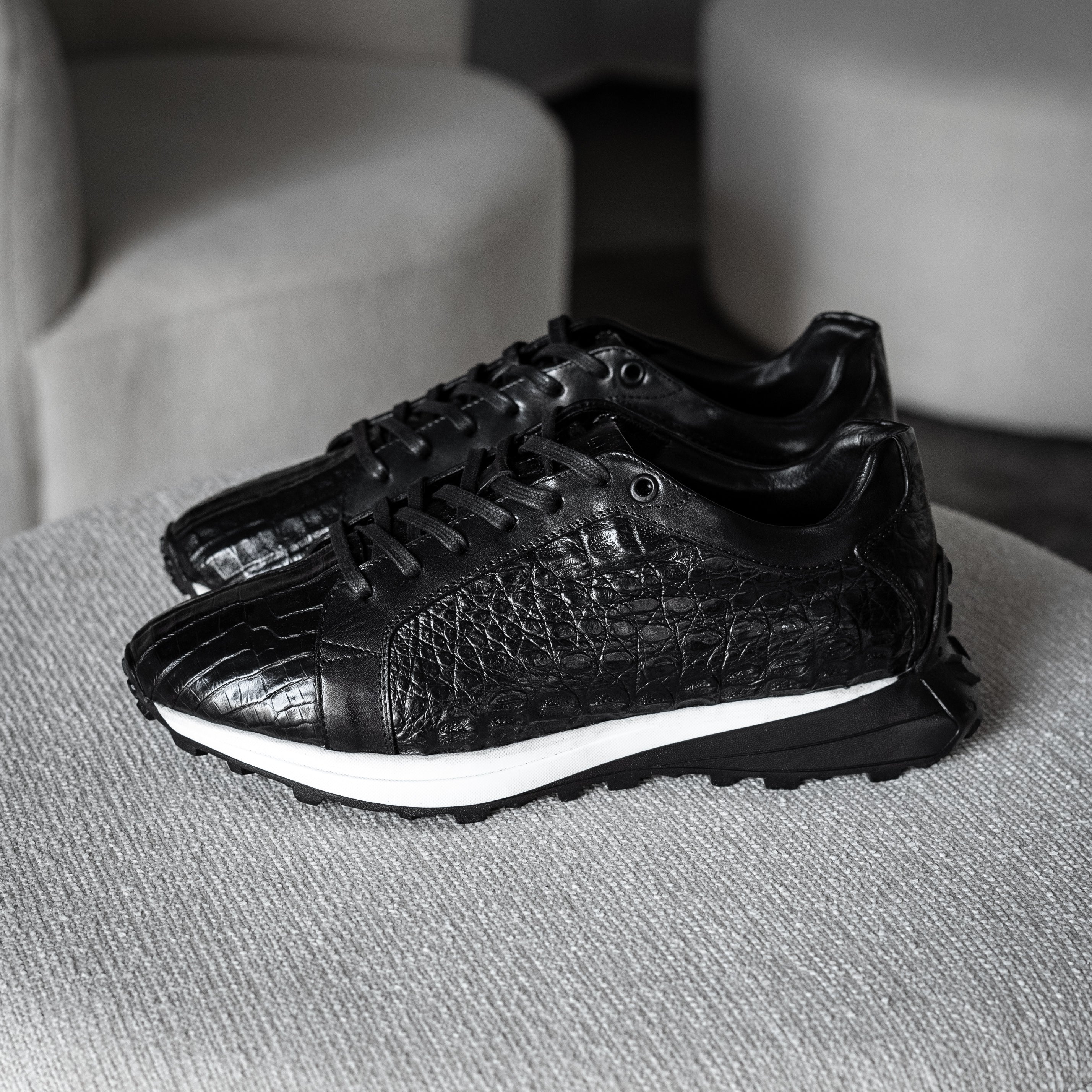 BLACK CROCO JULES SNEAKER