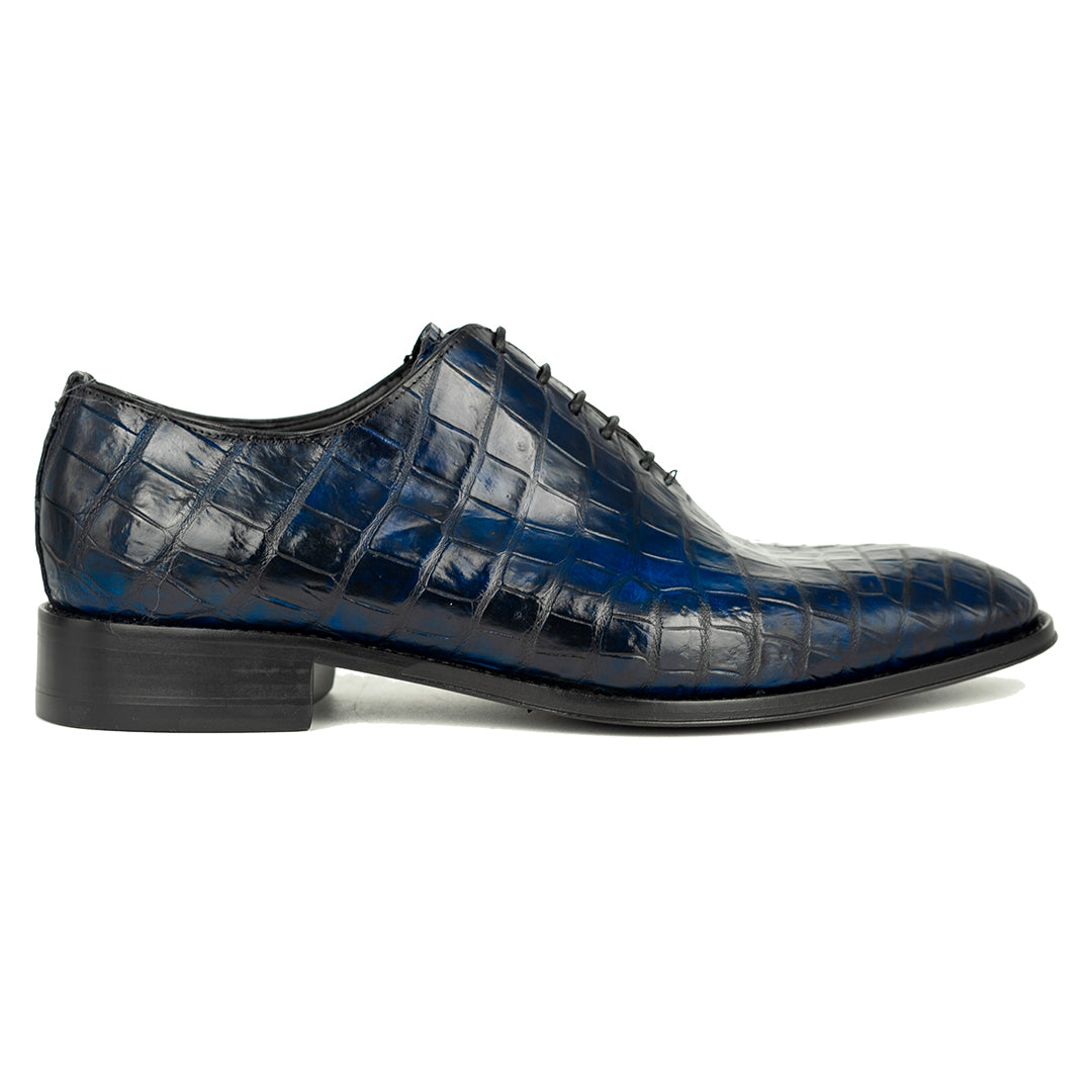 NAVY BLUE WHOLECUT CROCO HUGO