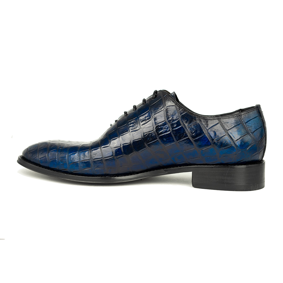 NAVY BLUE WHOLECUT CROCO HUGO