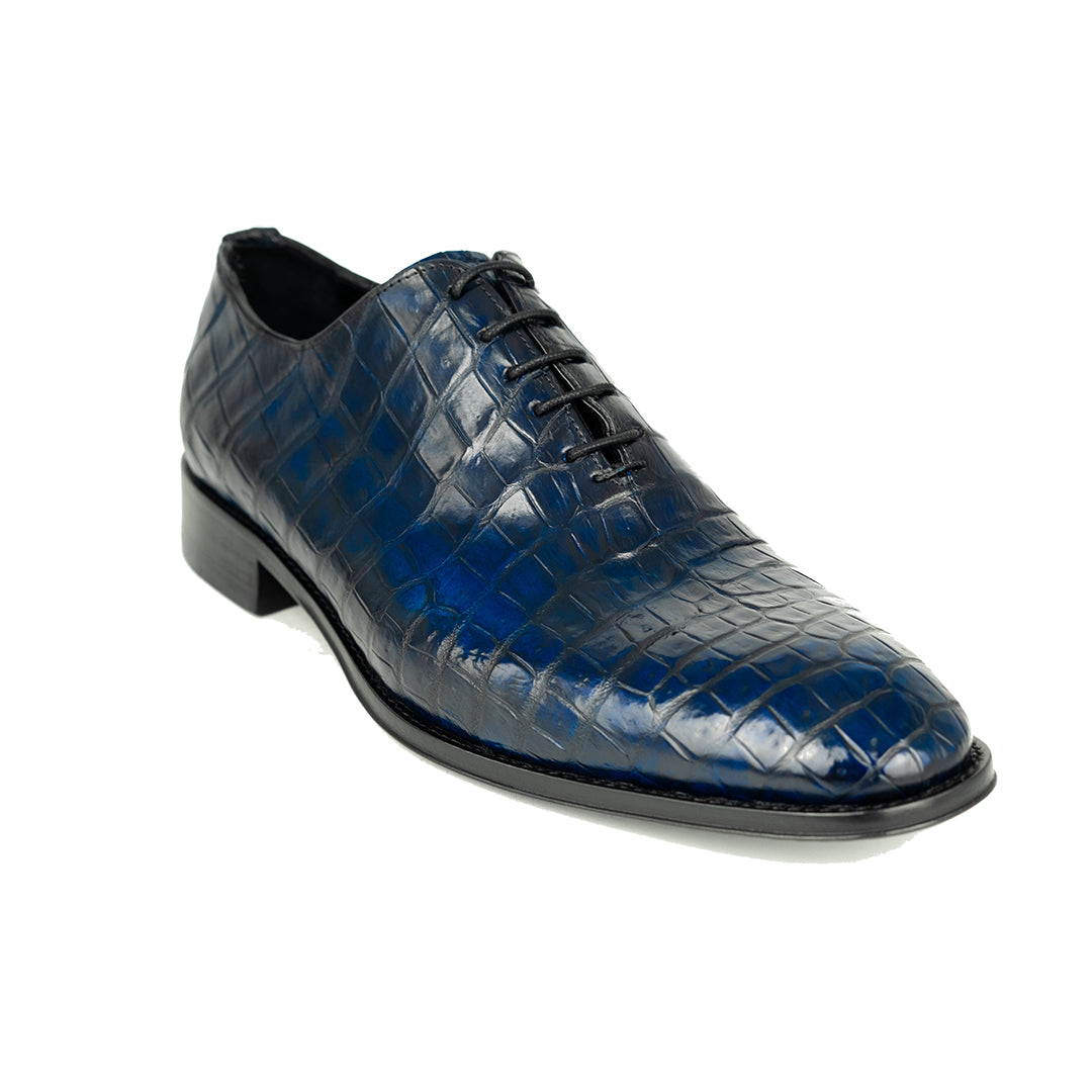 NAVY BLUE WHOLECUT CROCO HUGO