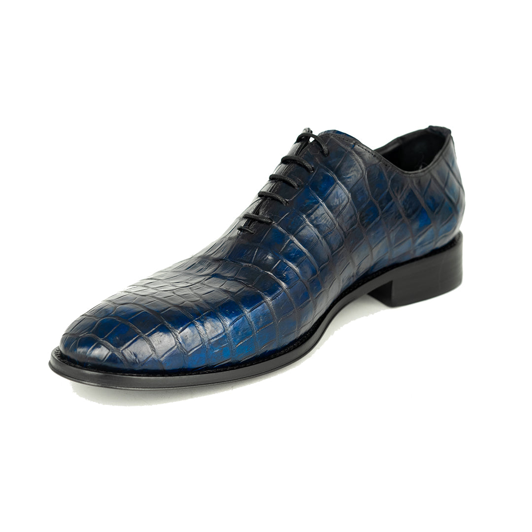 NAVY BLUE WHOLECUT CROCO HUGO