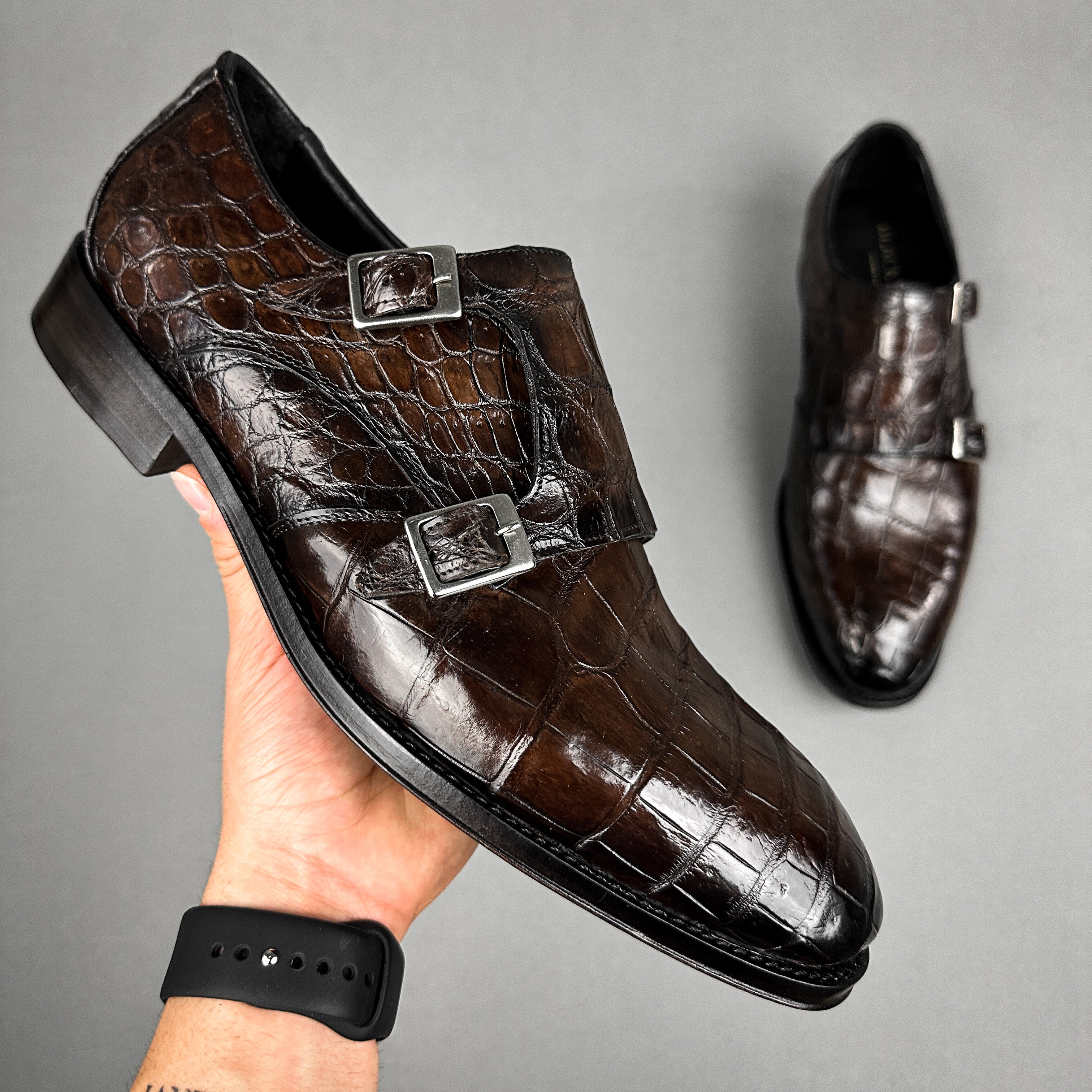 DARK BROWN CROCO XAVIER